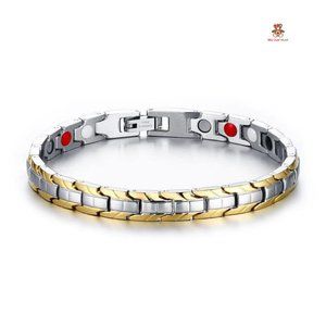 Stainless Steel IP Gold plated magnetic bracelet.